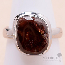 Agate Mexican Fire Ring Silver Ag 925 R622