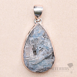 Kyanite Paraiba raw pendant silver Ag 925 P63