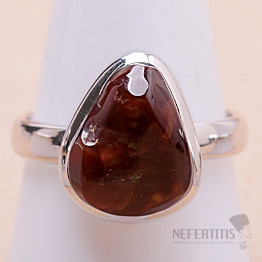 Agate Mexican Fire Ring Silver Ag 925 R635