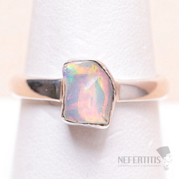 Opal Ethiopian raw ring silver Ag 925 R639