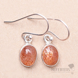 Sunstone earrings silver Ag 925 E64