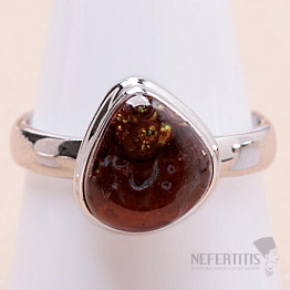 Agate Mexican Fire Ring Silver Ag 925 R640