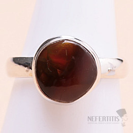 Agate Mexican Fire Ring Silver Ag 925 67017