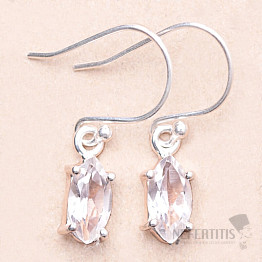 Cut crystal earrings silver Ag 925 E682