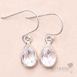 Cut crystal earrings silver Ag 925 E703