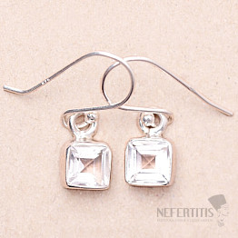 Cut crystal earrings silver Ag 925 E707