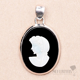 Onyx Cameo Anhänger Silber Ag 925 71492