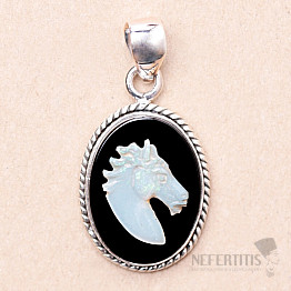 Onyx Cameo Anhänger Silber Ag 925 71511