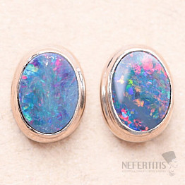 Opal Australian earrings silver Ag 925 72273