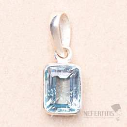 Topaz blue pendant silver Ag 925 74563