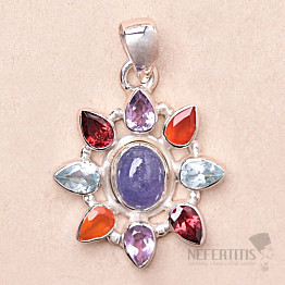 Tanzanite pendant silver Ag 925 74849