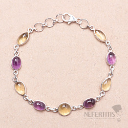 Lemon topaz bracelet silver Ag 925 74936