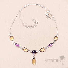 Amethyst necklace silver Ag 925 74949