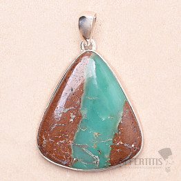 Chrysopras boulder pendant silver Ag 925 P752