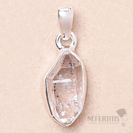 Herkimer diamond pendant silver Ag 925 LOT76