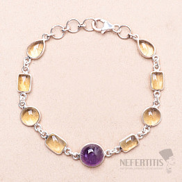 Lemon topaz bracelet silver Ag 925 76986