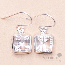 Cut crystal earrings silver Ag 925 E775