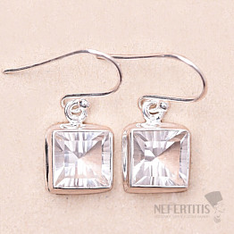 Cut crystal earrings silver Ag 925 E776