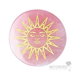 Sun rose quartz coaster - decoration