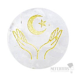 Crystal coaster Hands, moon and star - decoration