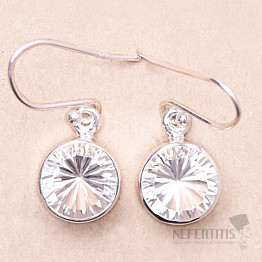 Cut crystal earrings silver Ag 925 E785