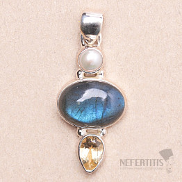 Labradorite pendant silver Ag 925 79792