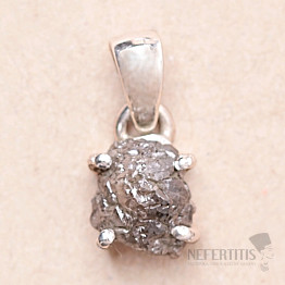 Diamond natural raw pendant silver Ag 925 LOT8