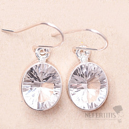 Cut crystal earrings silver Ag 925 E801