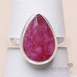 Indian ruby - modified ring silver Ag 925 80196