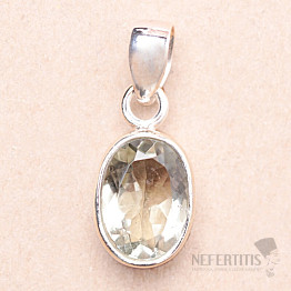 Green amethyst - prasiolite pendant silver Ag 925 80491