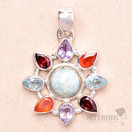 Larimar pendant silver Ag 925 81061