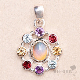 Opal Ethiopian pendant silver Ag 925 81321