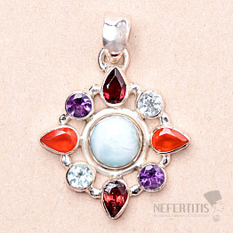 Larimar pendant silver Ag 925 81336