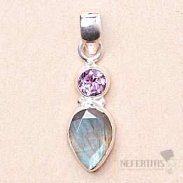 Labradorite cut pendant silver Ag 925 81677