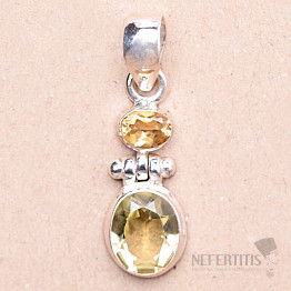 Topaz žltý Lemon prívesok striebro Ag 925 82090