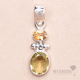 Topaz yellow Lemon pendant silver Ag 925 82093