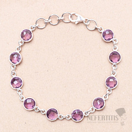 Amethyst bracelet silver Ag 925 82183