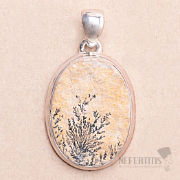 Psilomelan dendritic pendant silver Ag 925 P824