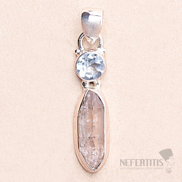 Herkimer diamond pendant silver Ag 925 85185