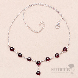 Garnet necklace silver Ag 925 85267