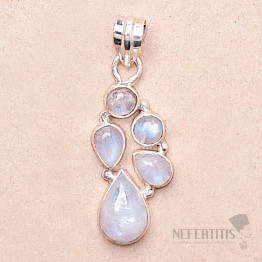 Moonstone rainbow pendant silver Ag 925 86439