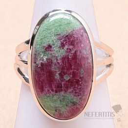 Ruby in zoisite ring silver Ag 925 R866