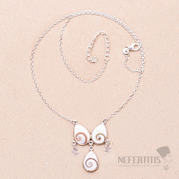 SIVA eye (aragonite) necklace silver Ag 925 87061