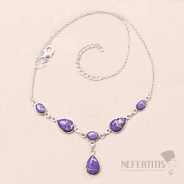 Turquoise Purple Necklace Silver Ag 925 88185