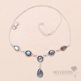 Labradorite necklace silver Ag 925 88190