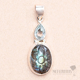 Labradorite cut pendant silver Ag 925 88275