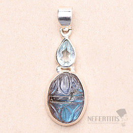 Labradorite cut pendant silver Ag 925 88277