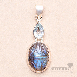 Labradorite cut pendant silver Ag 925 88278