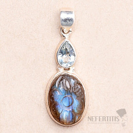 Labradorite cut pendant silver Ag 925 88280