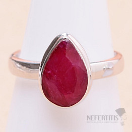 Indian ruby - modified ring silver Ag 925 R893